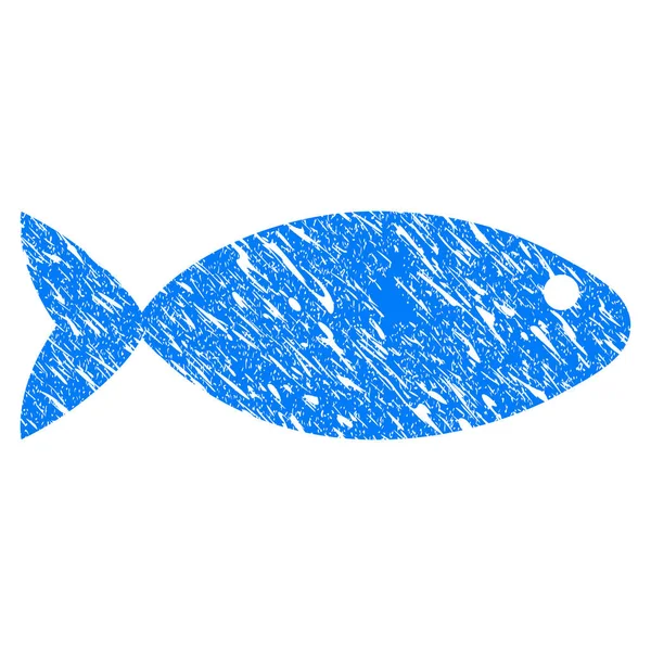 Ícone grunge de peixe —  Vetores de Stock