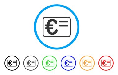 Euro hesap kartı yuvarlak simge