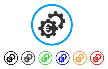 Euro endüstriyel yuvarlak simge