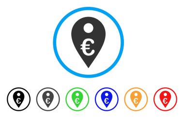 Avrupa harita işaretleyici yuvarlak simge