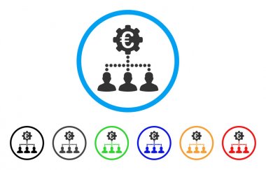 Euro ödemeleri yuvarlak simge