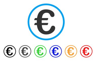 Euro simgesi yuvarlak simge