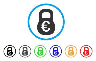 Euro ağırlık yuvarlak simge