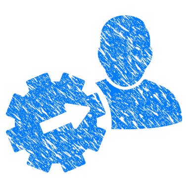 Kullanıcı entegrasyon API dişli Grunge simgesi