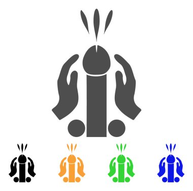 Oral seks boşalma vektör simgesi