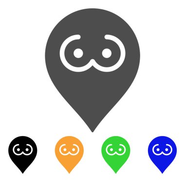 Genelev göğüsleri Marker vektör simgesi