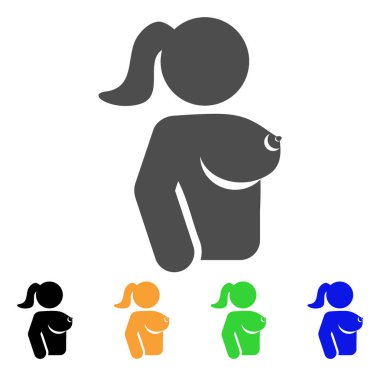 Kadın meme vektör simgesi