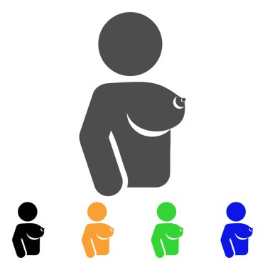 Kadın meme vektör simgesi