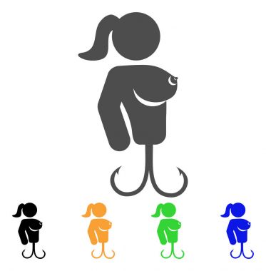 Hooker Lady Vector Icon clipart