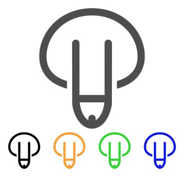 Vektör simgesi aşağı erkek üreme organları