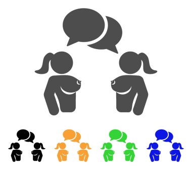 Çıplak Bayan sohbet vektör simgesi