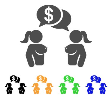 Çıplak kadın ticari sohbet vektör simgesi