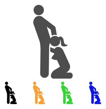 Oral seks kişi vektör simgesi