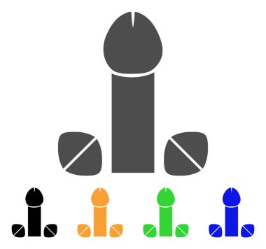 Penis Enhancement Tablets Vector Icon