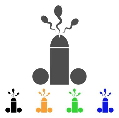 Sperm boşalma vektör simgesi