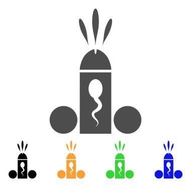 Sperm boşalma vektör simgesi