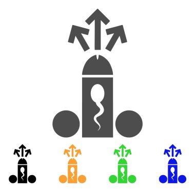 Sperm boşalma vektör simgesi