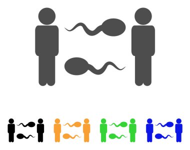 Sperm Exchange erkekler vektör simgesi