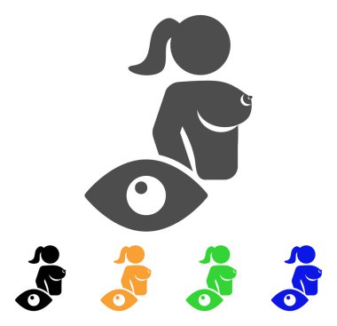 Görünüm çıplak Bayan vektör simgesi