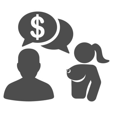 Ticari yetişkin sohbet düz simgesi