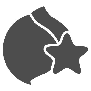 Kadın meme sansür yıldız düz simgesi