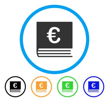 Euro defter tutma yuvarlak simge