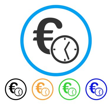 Euro kredi yuvarlak simge