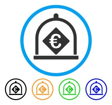 Euro mevduat yuvarlak simge