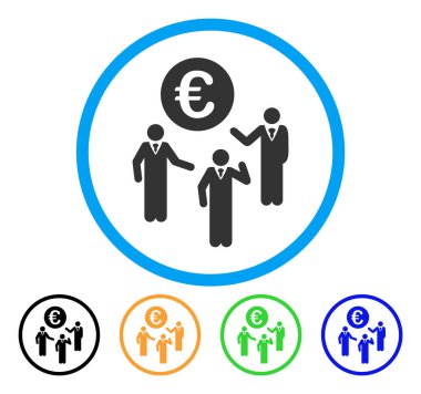 Euro tartışma yuvarlak simge