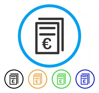 Euro yuvarlak simge faturalar