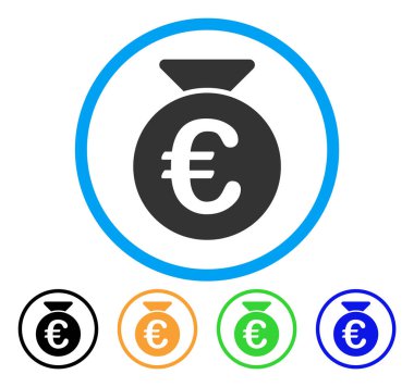 Euro para çantası yuvarlak simge