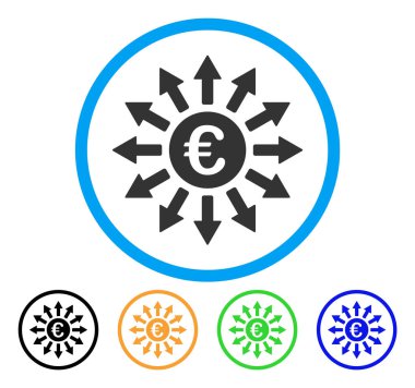 Euro ödemeleri yuvarlandığında simgesi