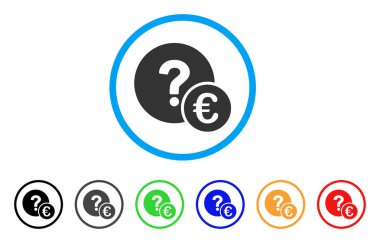 Euro denge sorgu yuvarlak simge