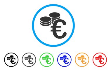 Euro yuvarlak simge paralar