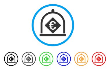 Euro mevduat yuvarlak simge