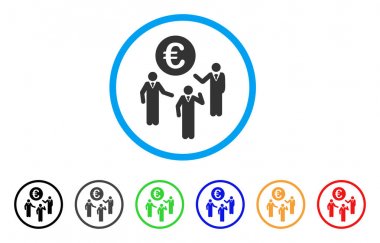 Euro tartışma yuvarlak simge