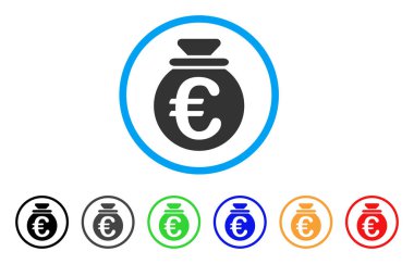 Euro fon yuvarlak simge