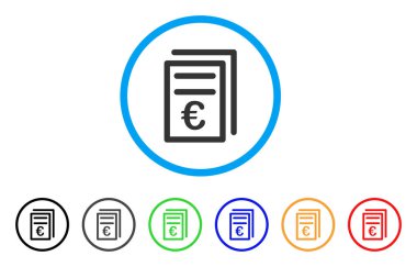 Euro yuvarlak simge faturalar