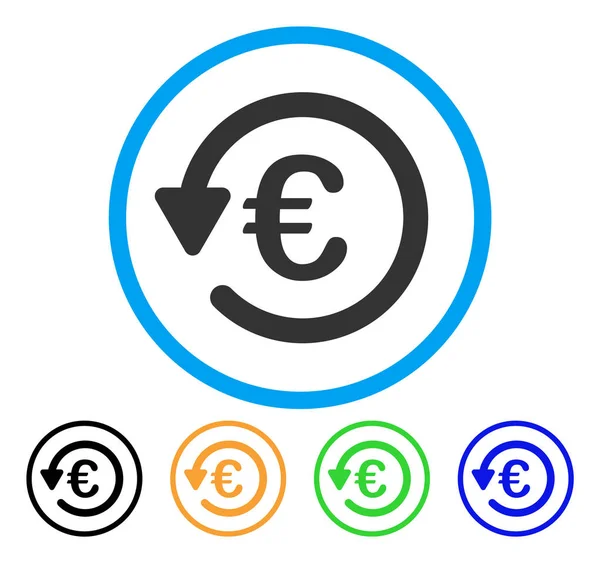 Euro Rebate Rounded Icon — Stock Vector