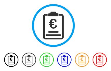 Euro fiyatları yuvarlak simge