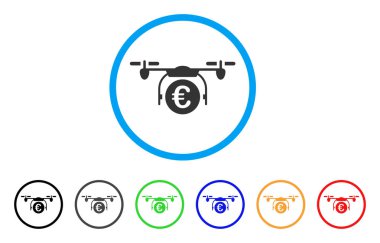 Euro Quadcopter ödeme yuvarlak simge