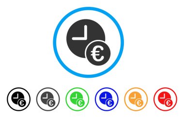 Euro yinelenen ödemeler yuvarlak simge