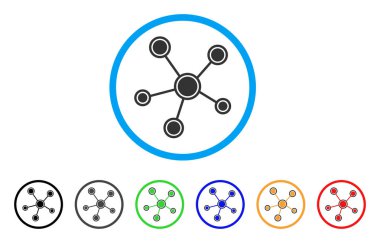 Ağ bağlantıları yuvarlak simge