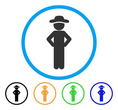 Beyefendi Akimbo yuvarlak simge