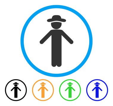 Beyefendi özür yuvarlak simge