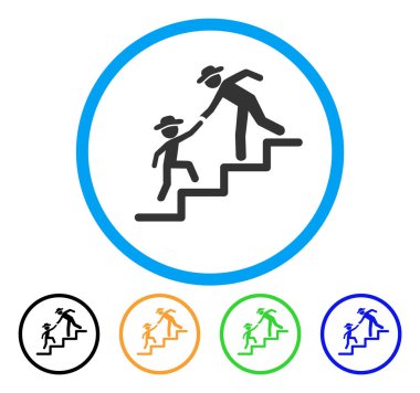 Beyefendi eğitim adımları yuvarlak simgesini