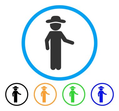 Beyefendi davet yuvarlak simge