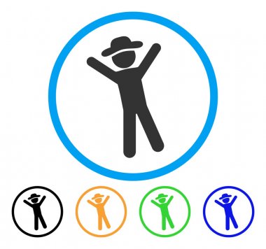 Beyefendi sevinç kutsal kişilerin resmi yuvarlak