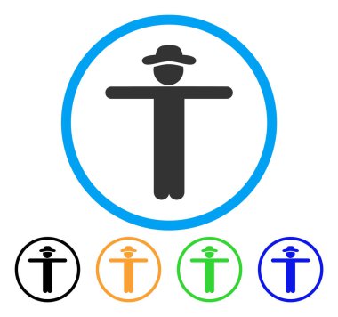 Beyefendi Scarescrow yuvarlak simge