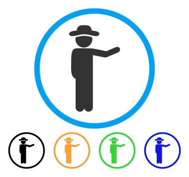 Beyefendi yuvarlak simge göster